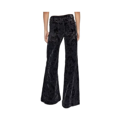 Velvet Wide-Leg Trousers