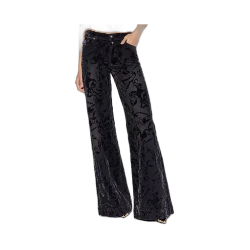 Velvet Wide-Leg Trousers