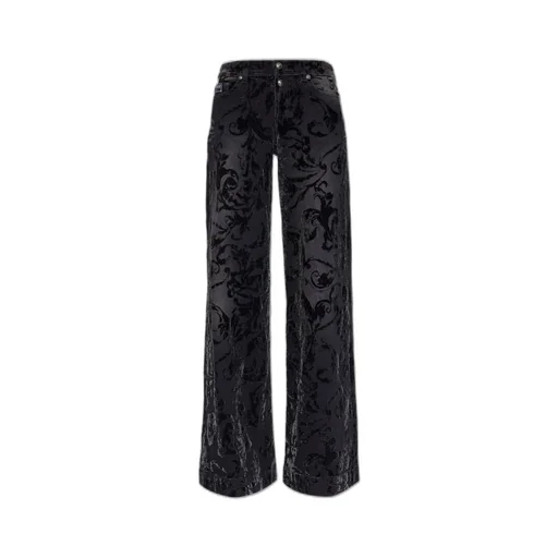 Velvet Wide-Leg Trousers