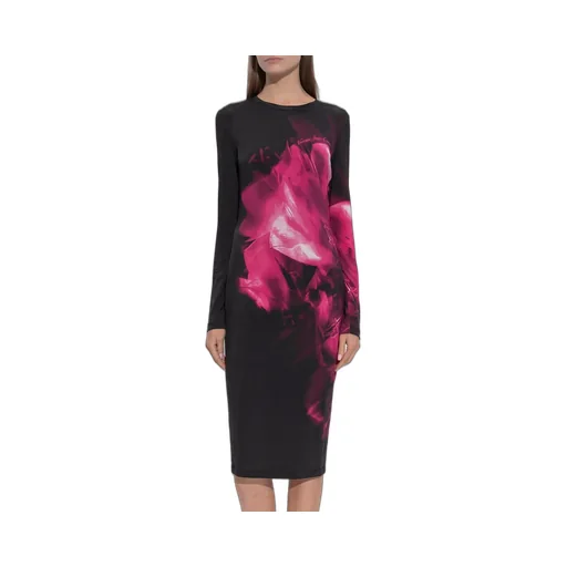 Long-Sleeved Dress With Floral Print