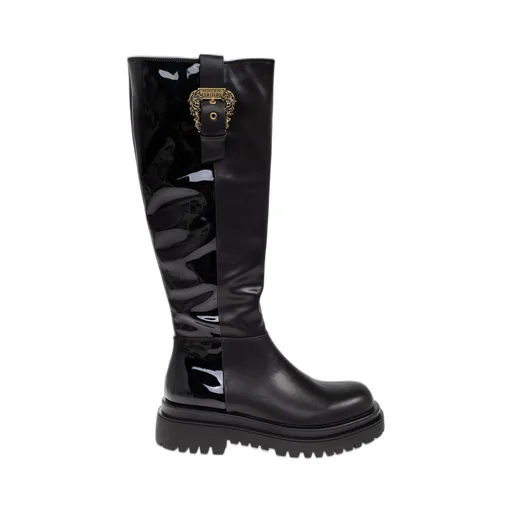 Knee-High Boots With Buckle Detail