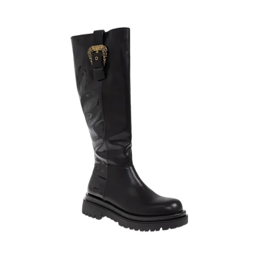 Knee-High Boots With Buckle Detail