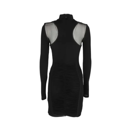 Ruched Mesh Dress