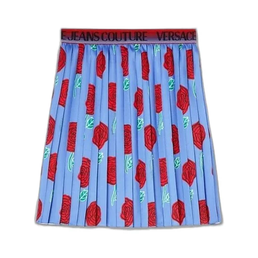 Pleated Skirt With Rose Print