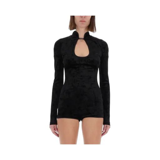 Velvet Cutout Long Sleeve Bodysuit
