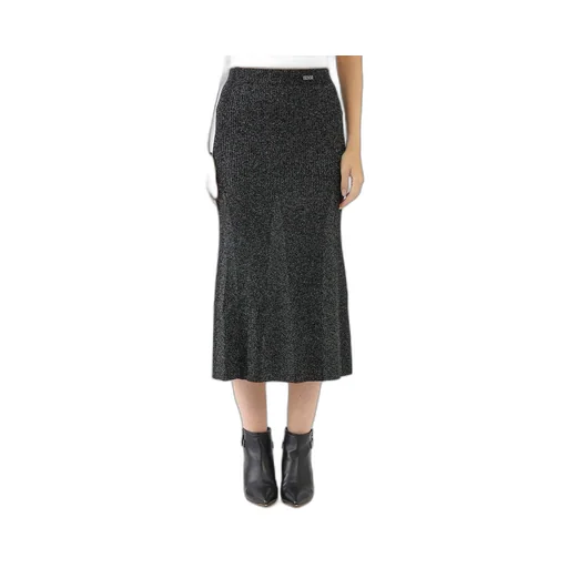Ribbed Knit Midi Skirt