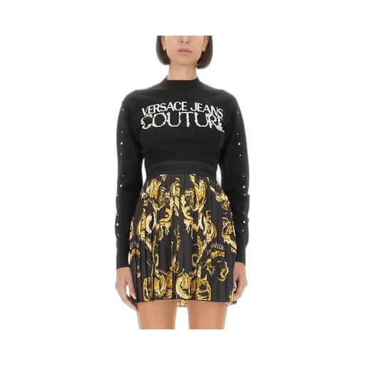 Cropped Sweater With Studs