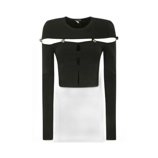 Cut-Out Detail Long-Sleeve Top