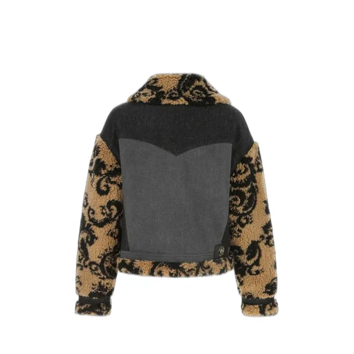 Denim Jacket With Shearling Trim