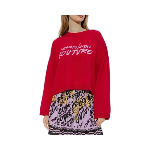 Cropped Sweater With Logo