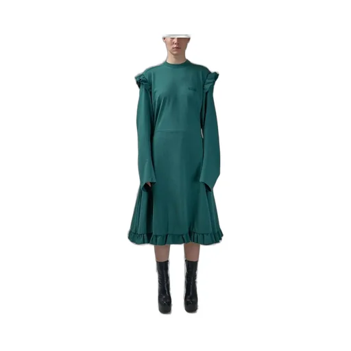 Ruffled Sweatshirt Dress