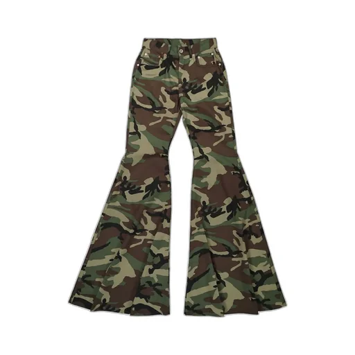 Flared Camouflage Pants