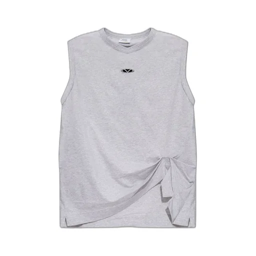 Sleeveless T-Shirt With Knot Detail