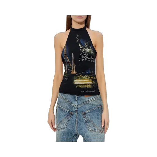 Paris Graphic Halter Top