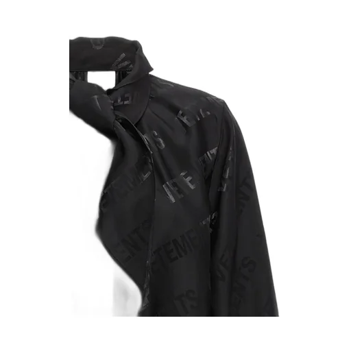 Logo Print Pussy-Bow Blouse