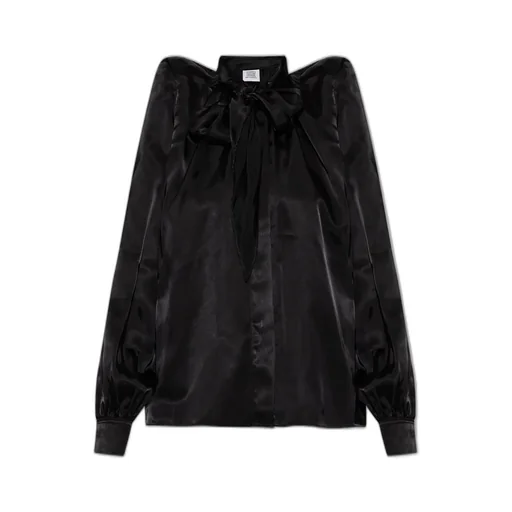 Satin Blouse With Bow