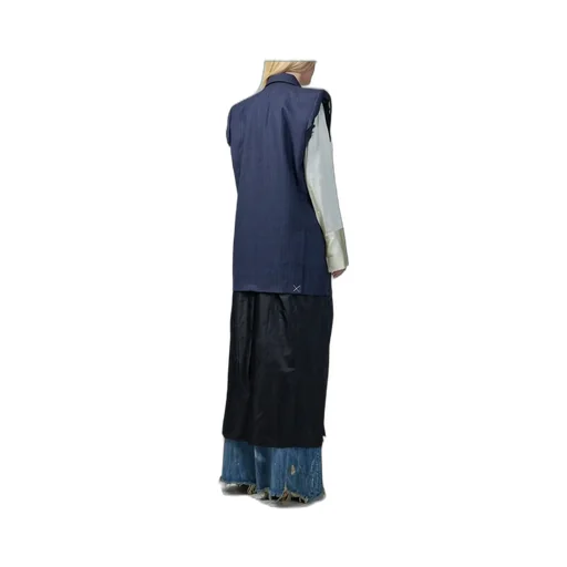 Sleeveless Pinstripe Vest Dress