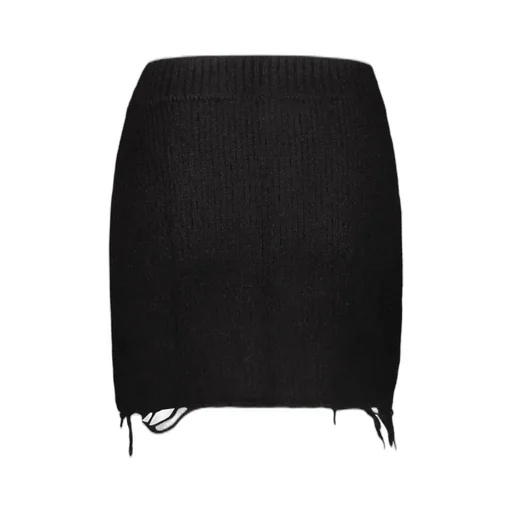 Embellished Knit Mini Skirt