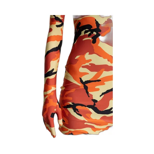 Camo Print Turtleneck Mini Dress