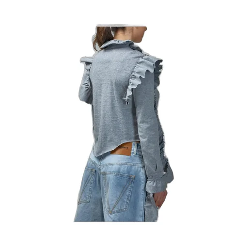 Ruffled Cotton Poplin Shirt