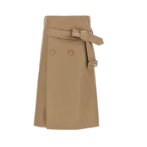 Belted Trench Skirt