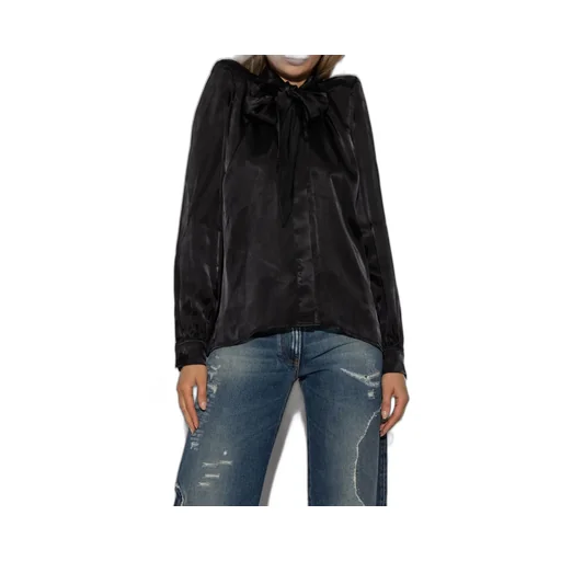 Satin Blouse With Bow