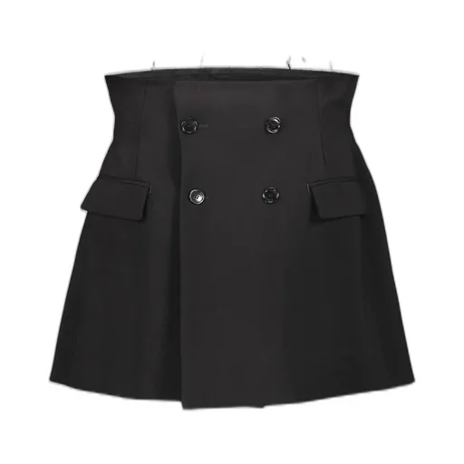 Double-Breasted Mini Skirt