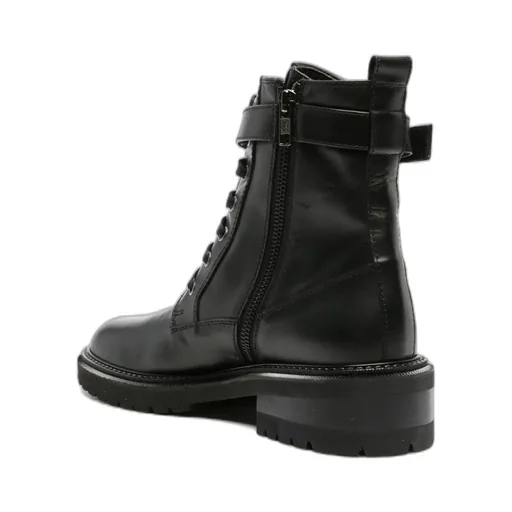 Combat Boots With Buckle And Lock Detail