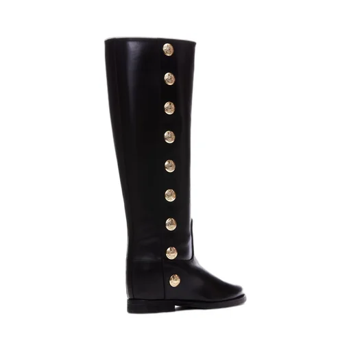 Tall Boots With Gold Buttons