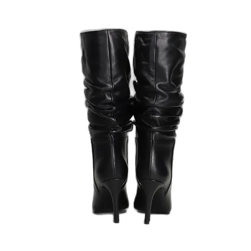 Ruched Knee-High Boots