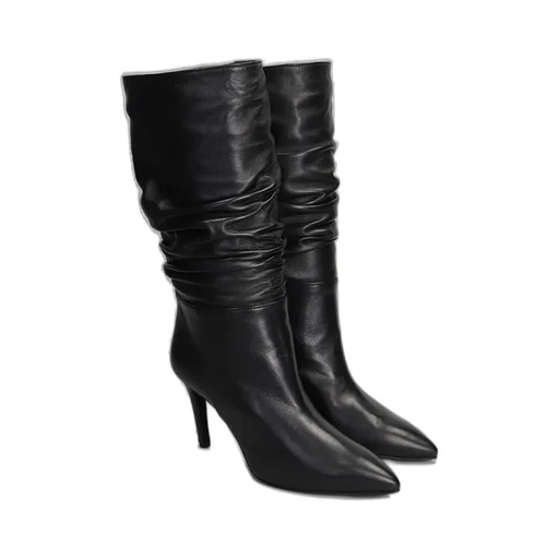 Ruched Knee-High Boots