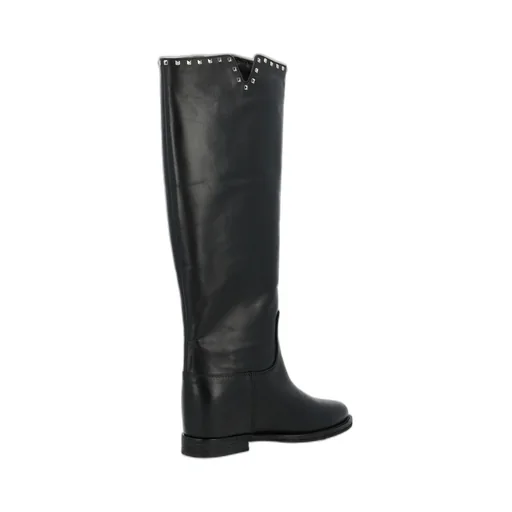 Tall Studded Leather Boots