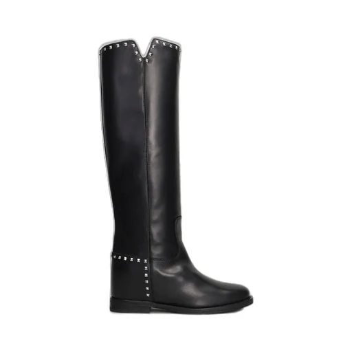 Tall Studded Leather Boots