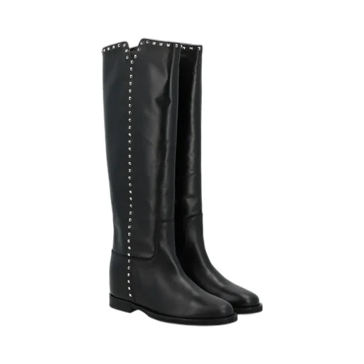 Tall Studded Leather Boots