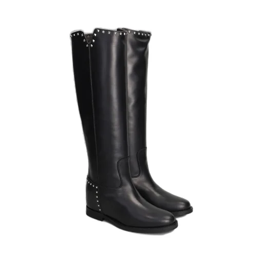 Tall Studded Leather Boots