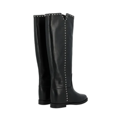 Tall Studded Leather Boots