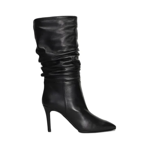 Ruched Knee-High Boots