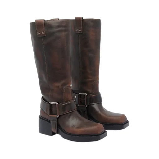 Knee-High Leather Boots
