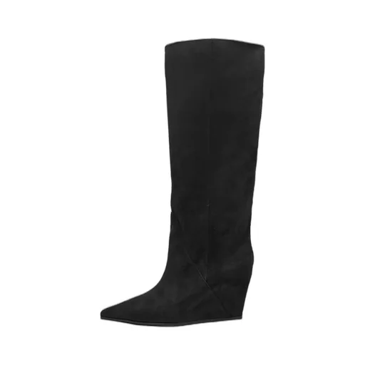 Knee-High Wedge Boots