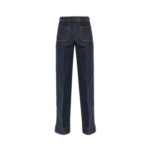 High-Waisted Flared Jeans