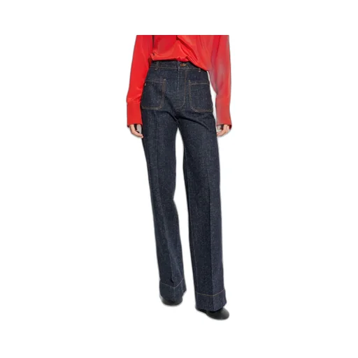 High-Waisted Flared Jeans
