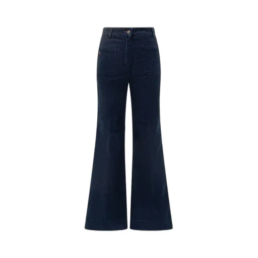 High-Rise Flared Corduroy Trousers