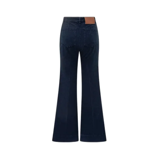High-Rise Flared Corduroy Trousers