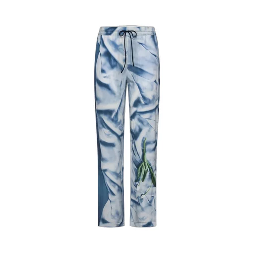 Printed Silk Pajama Pants