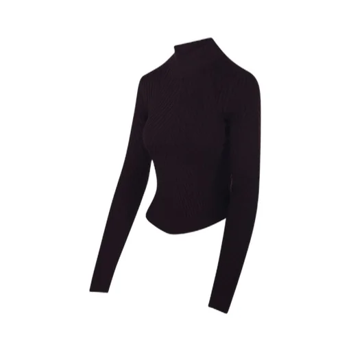 Ribbed Mock Neck Top