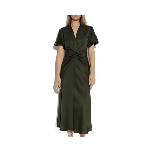 Twisted V-Neck Maxi Dress