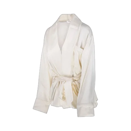 Satin Wrap Blouse