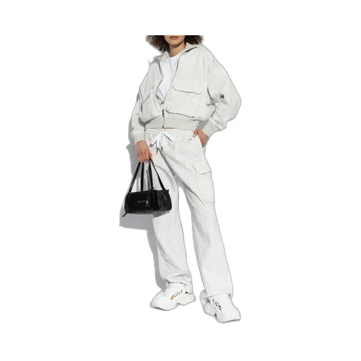 Logo Print Zip-Up Sweatshirt