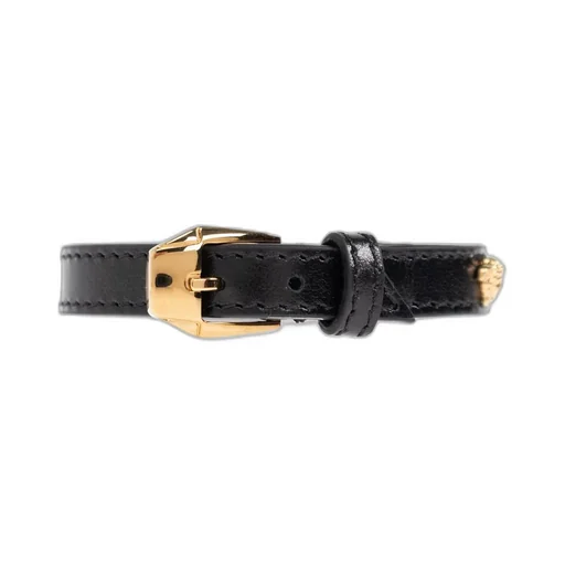 Medusa Studded Leather Bracelet