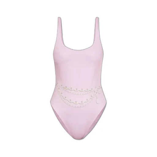 One-Piece Swimsuit With Decorative Chain Detail